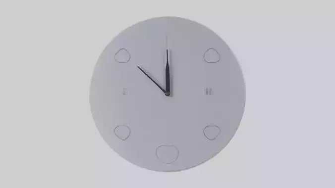 Electronic Wall Clock model VR / AR / low-poly