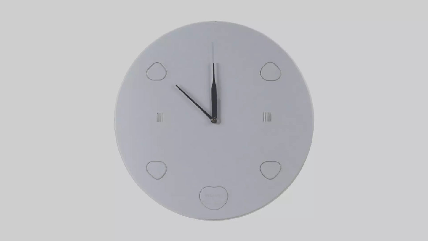 Electronic Wall Clock model VR / AR / low-poly