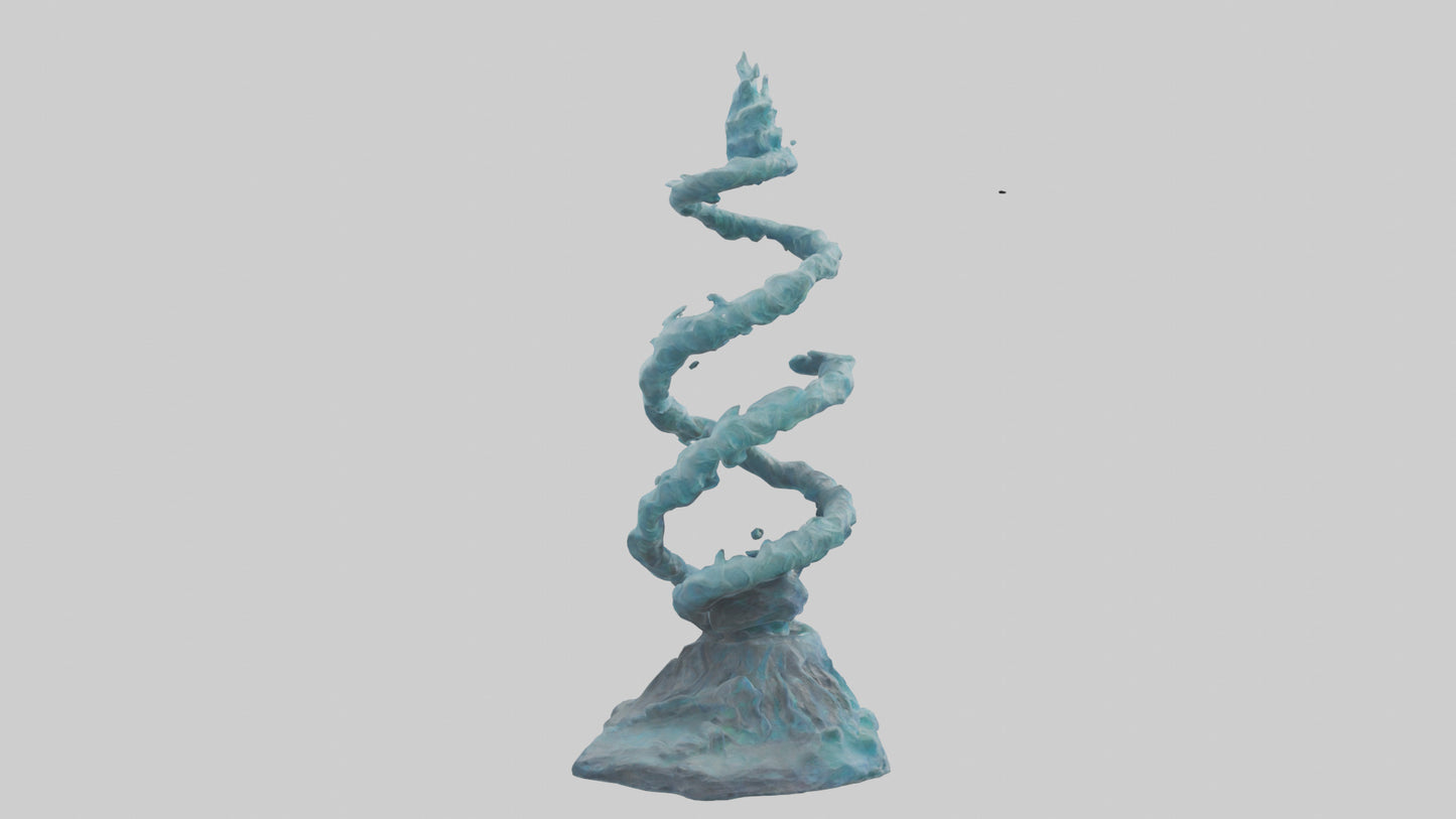 Elemental Spiral Statue model 3D model