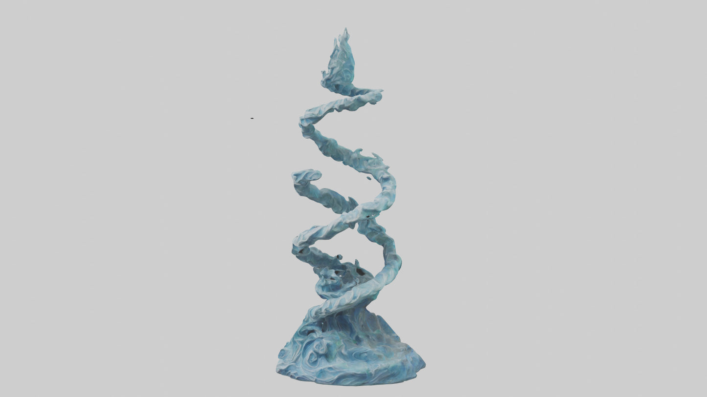 Elemental Spiral Statue model 3D model