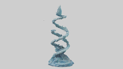 Elemental Spiral Statue model 3D model