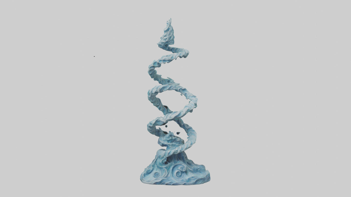 Elemental Spiral Statue model 3D model