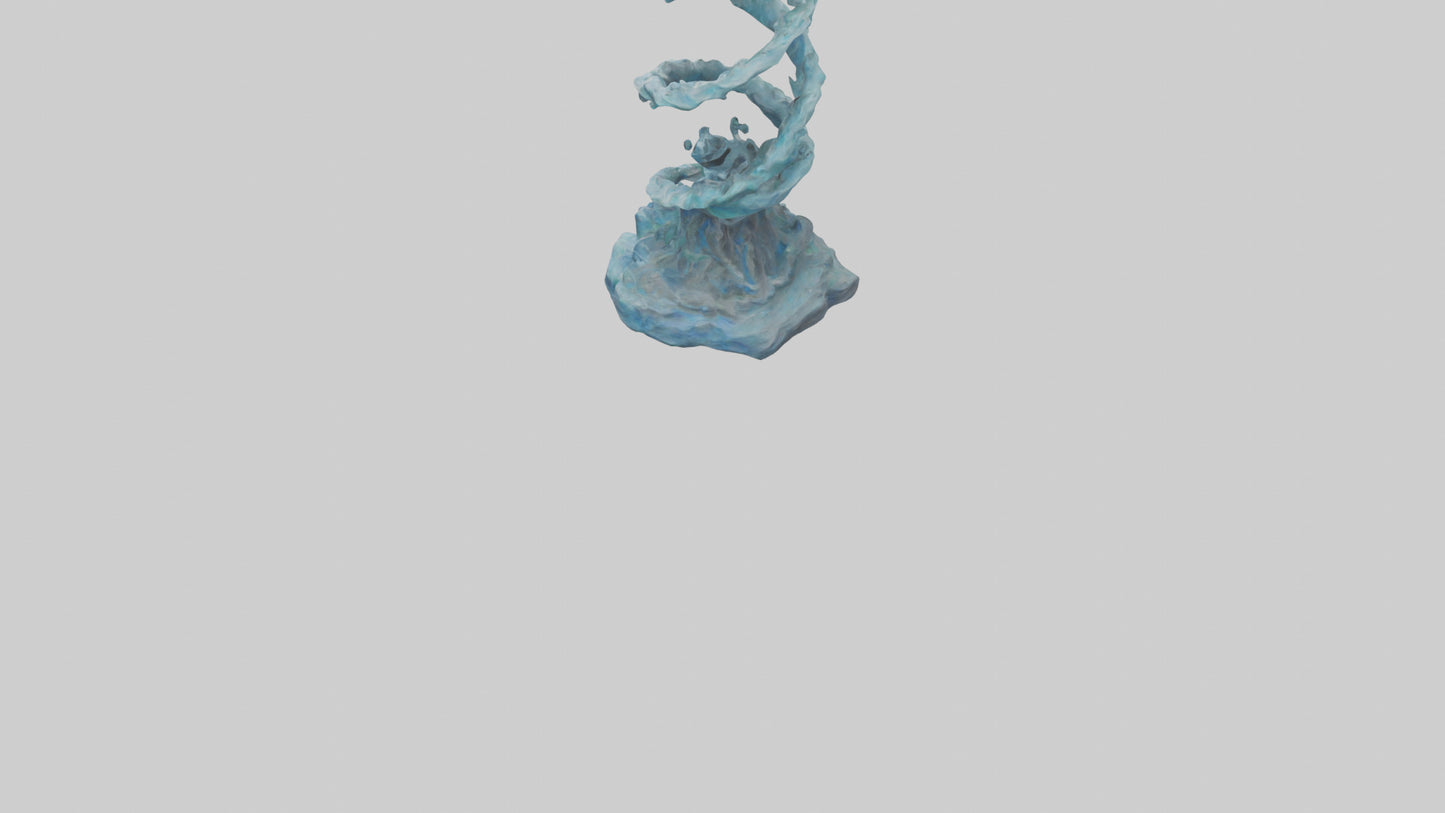 Elemental Spiral Statue model 3D model