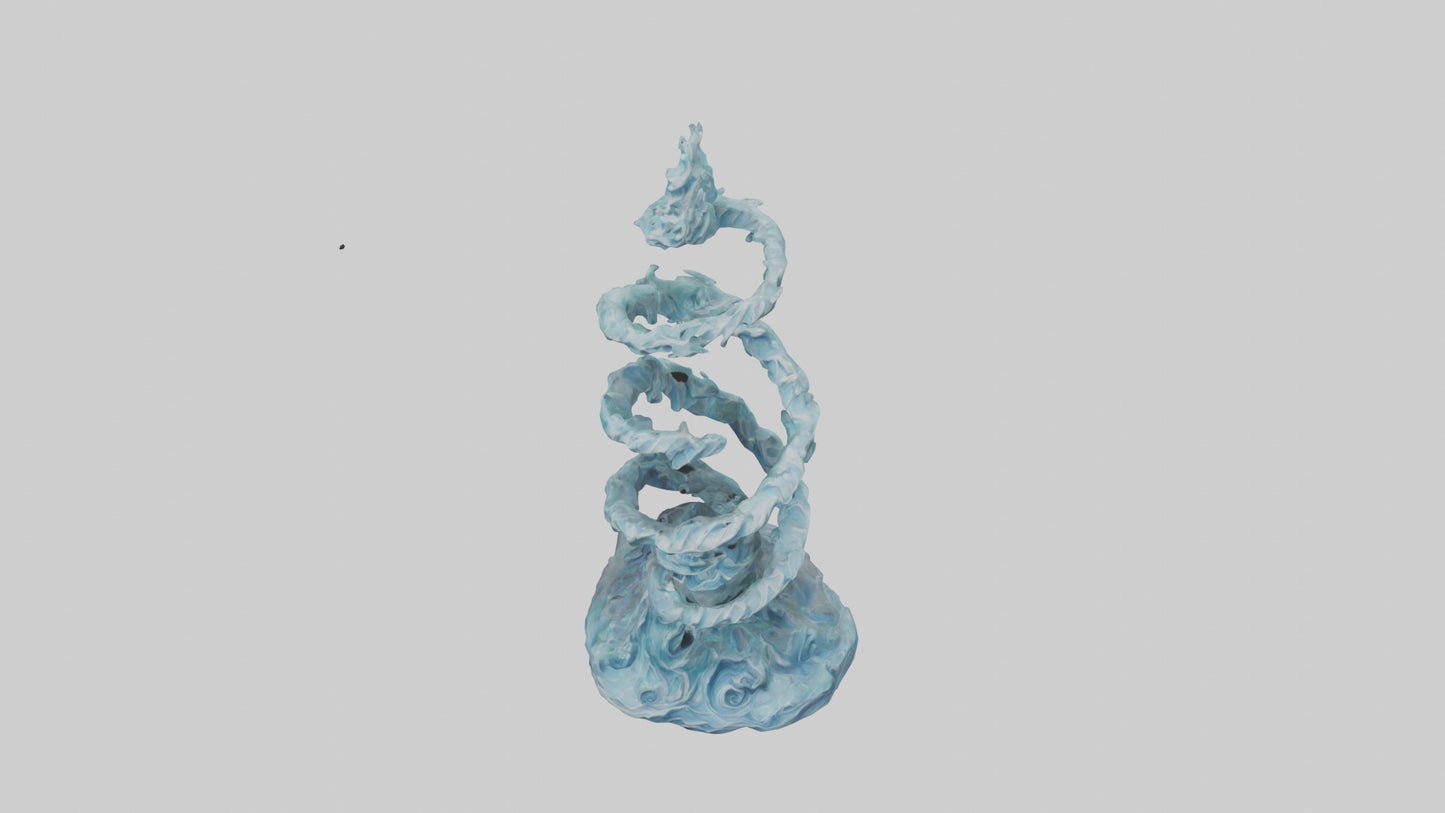 Elemental Spiral Statue model 3D model