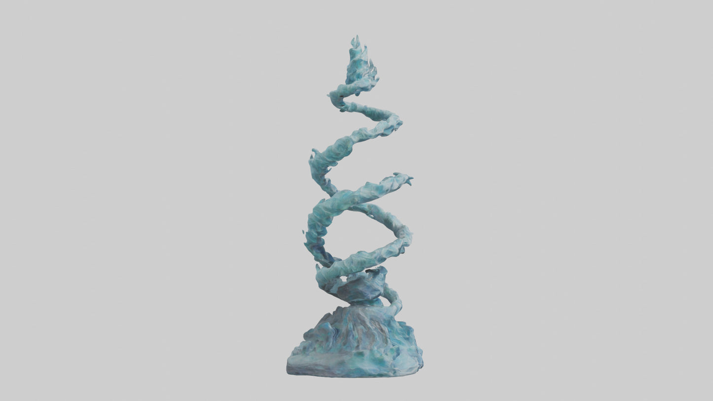 Elemental Spiral Statue model 3D model