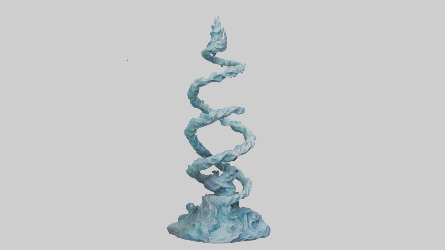 Elemental Spiral Statue model 3D model