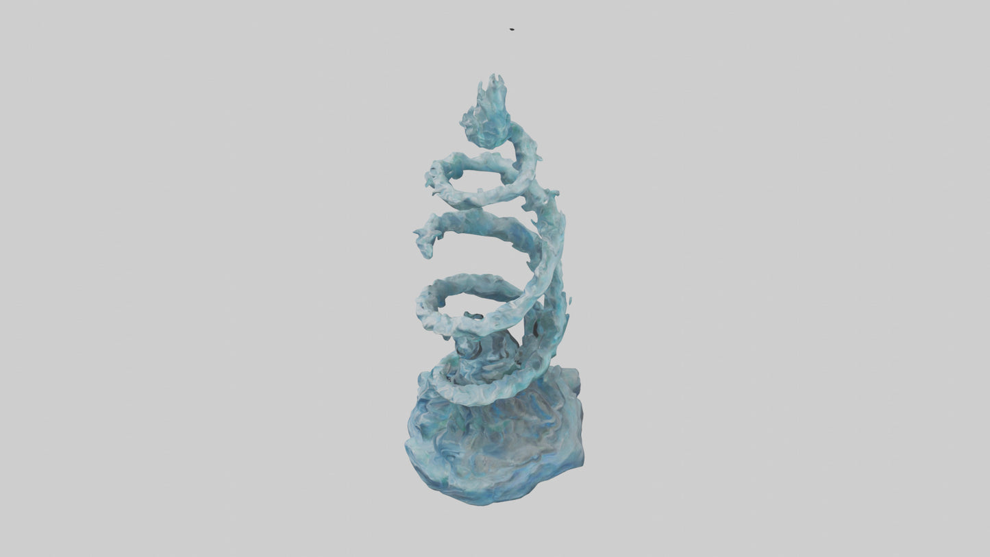 Elemental Spiral Statue model 3D model