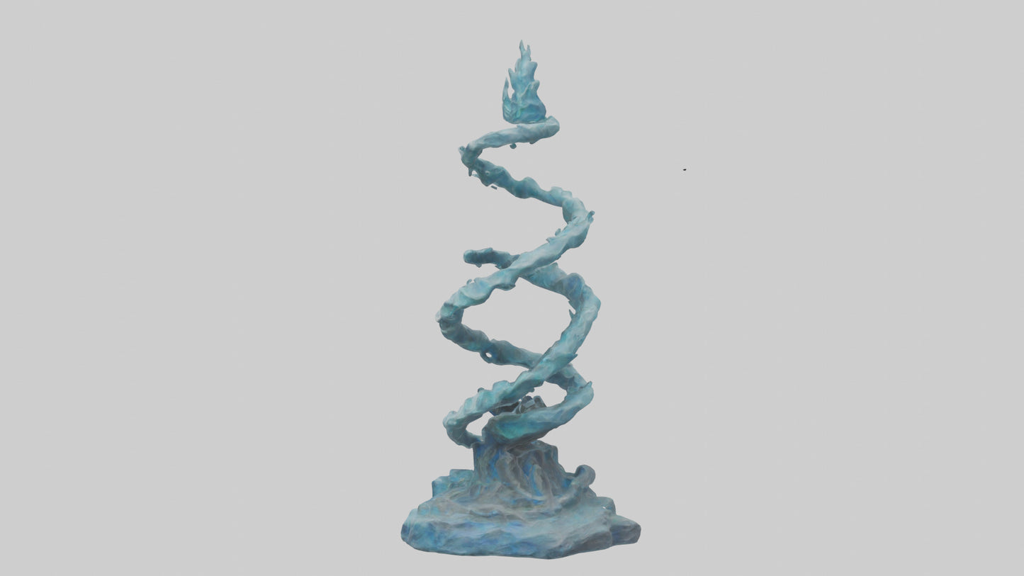 Elemental Spiral Statue model 3D model