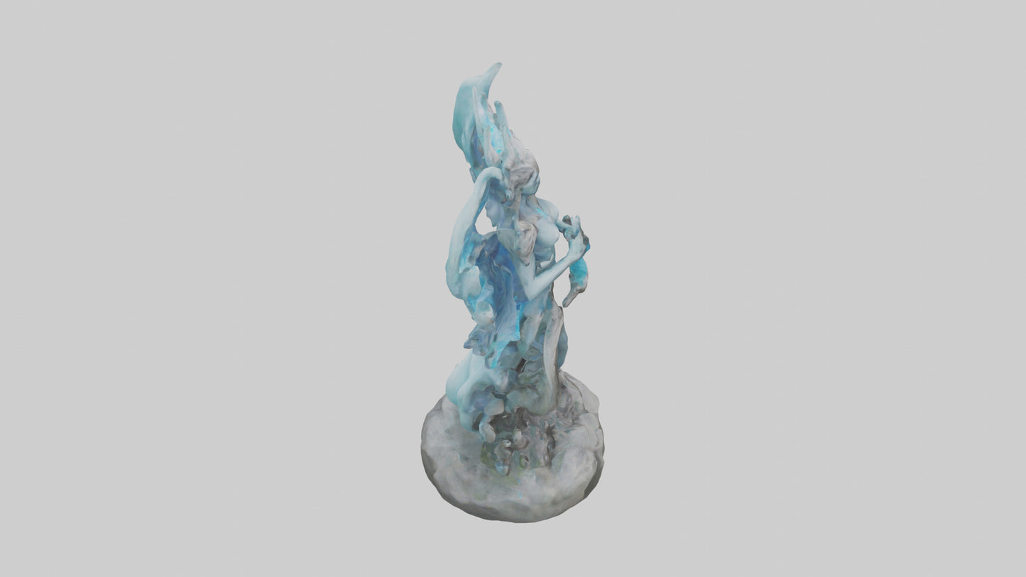 Elemental Spirit statue model 3D model