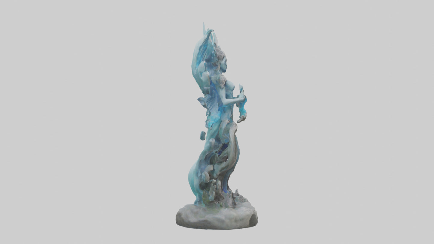 Elemental Spirit statue model 3D model