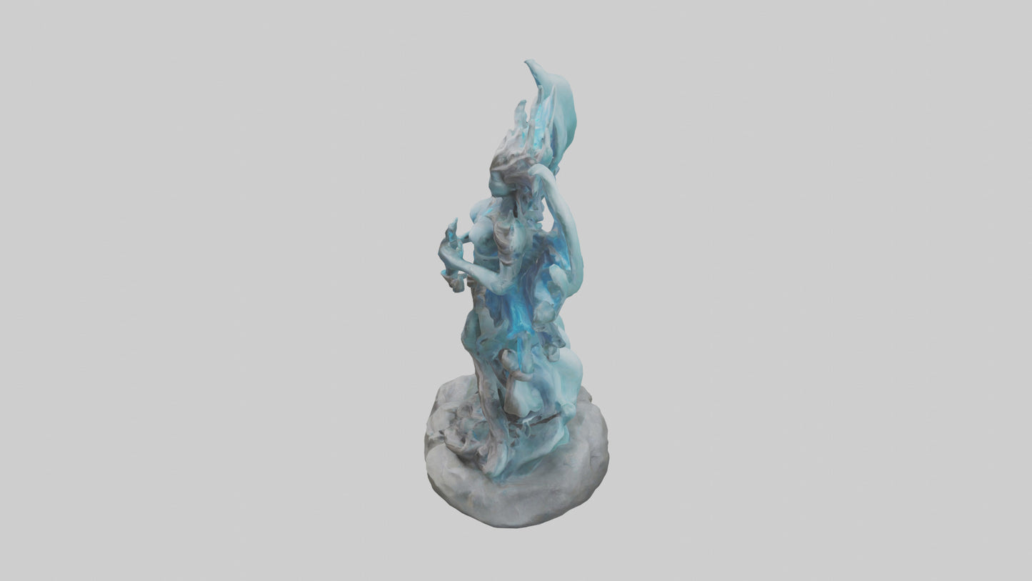 Elemental Spirit statue model 3D model