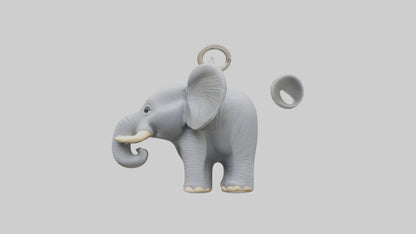 3D model Elephant keychain model VR / AR / low-poly