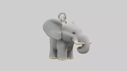 3D model Elephant keychain model VR / AR / low-poly