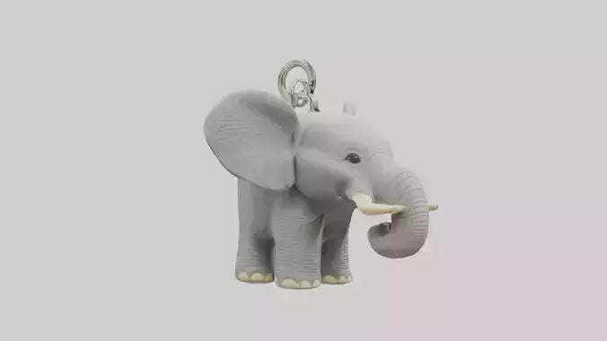 3D model Elephant keychain model VR / AR / low-poly
