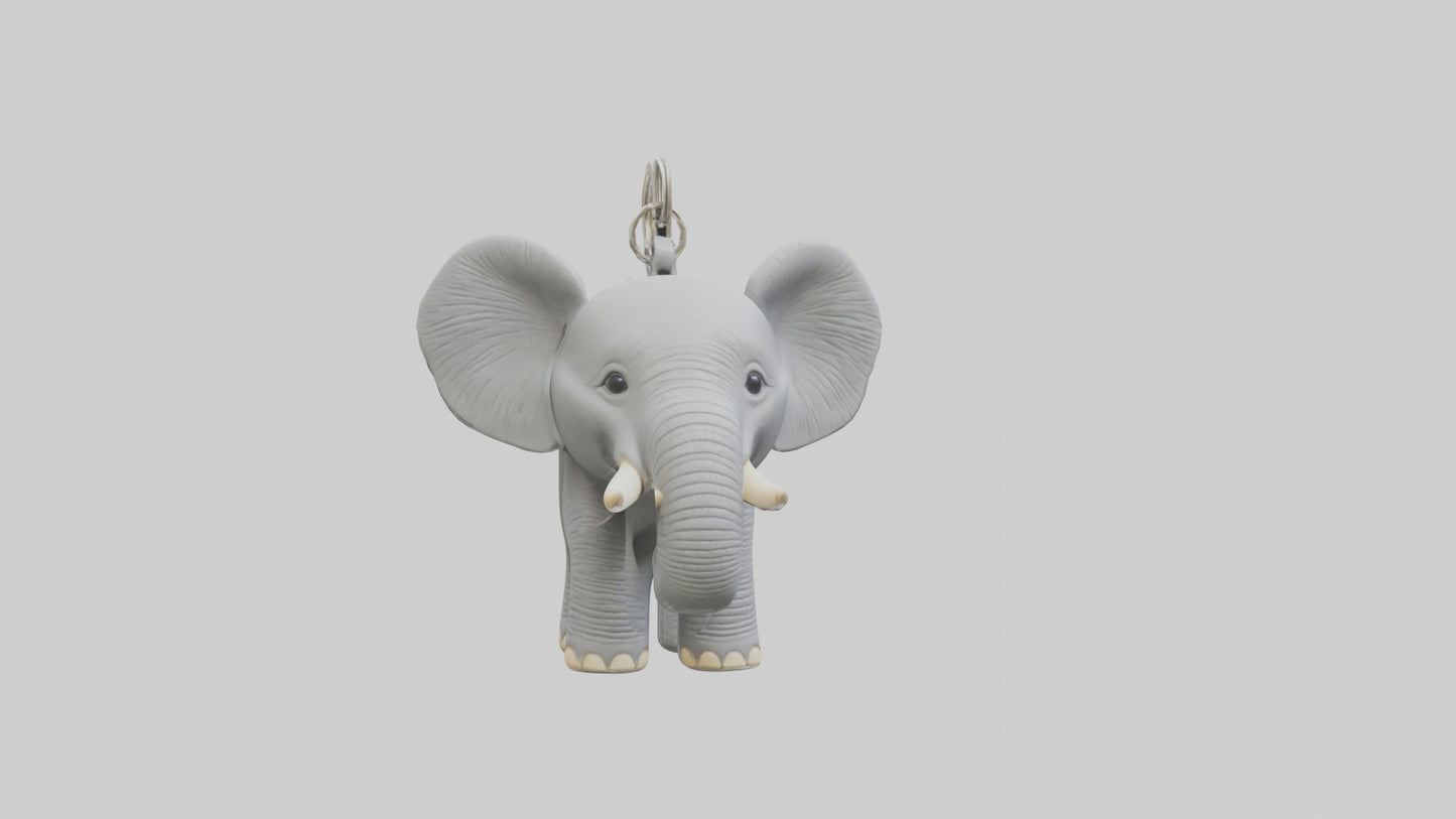 3D model Elephant keychain model VR / AR / low-poly