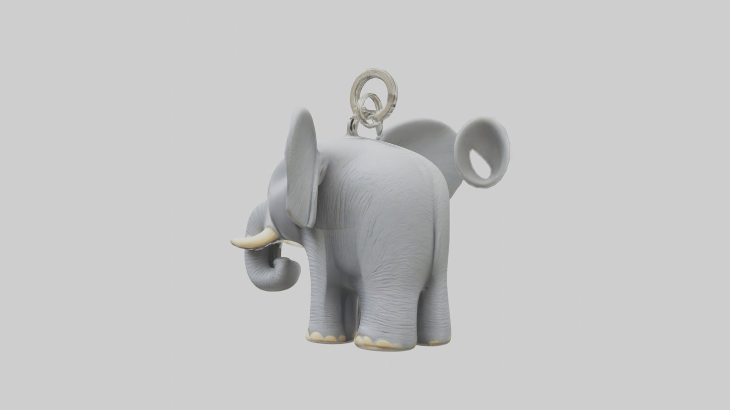 3D model Elephant keychain model VR / AR / low-poly