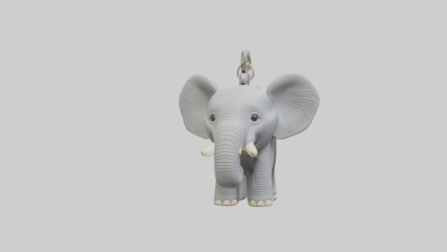 3D model Elephant keychain model VR / AR / low-poly