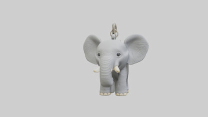 3D model Elephant keychain model VR / AR / low-poly