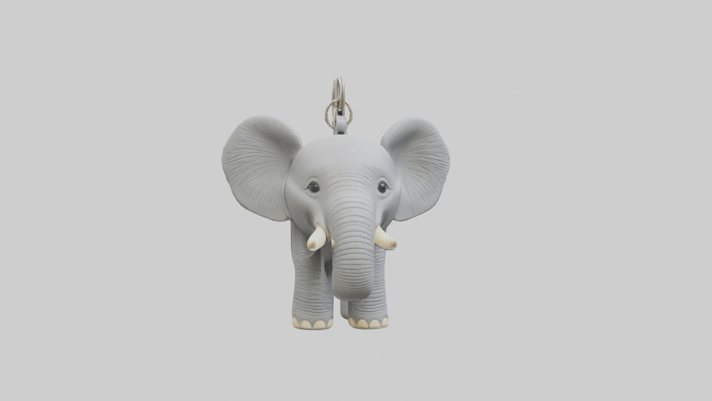 3D model Elephant keychain model VR / AR / low-poly