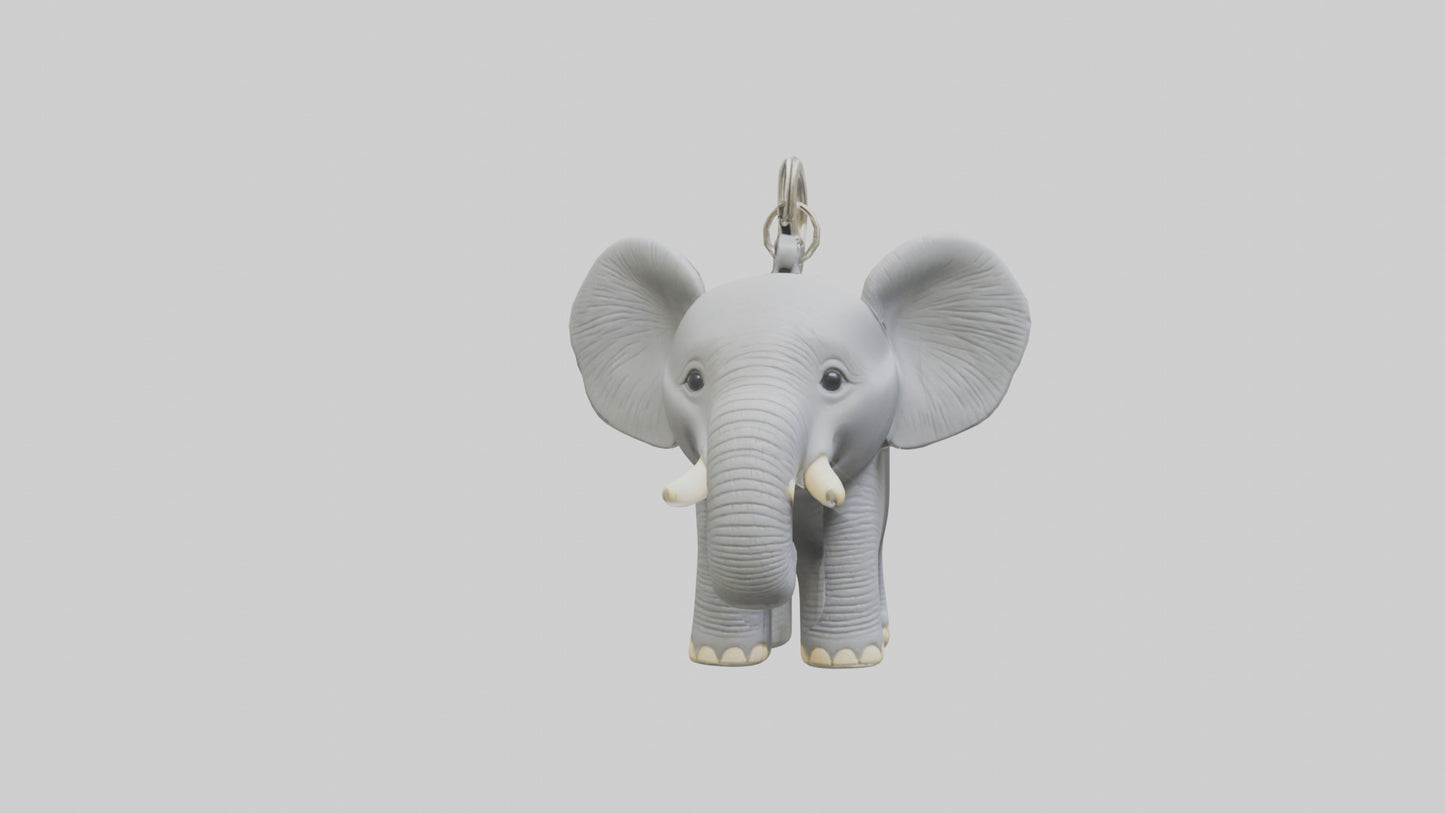 3D model Elephant keychain model VR / AR / low-poly