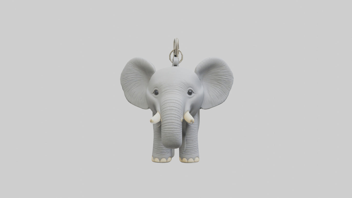 3D model Elephant keychain model VR / AR / low-poly