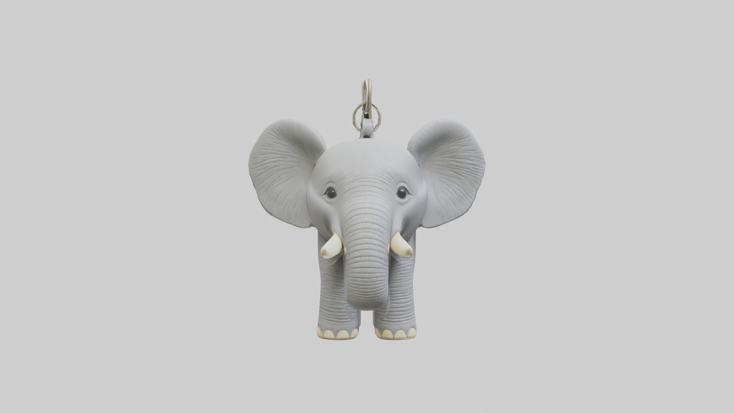 3D model Elephant keychain model VR / AR / low-poly