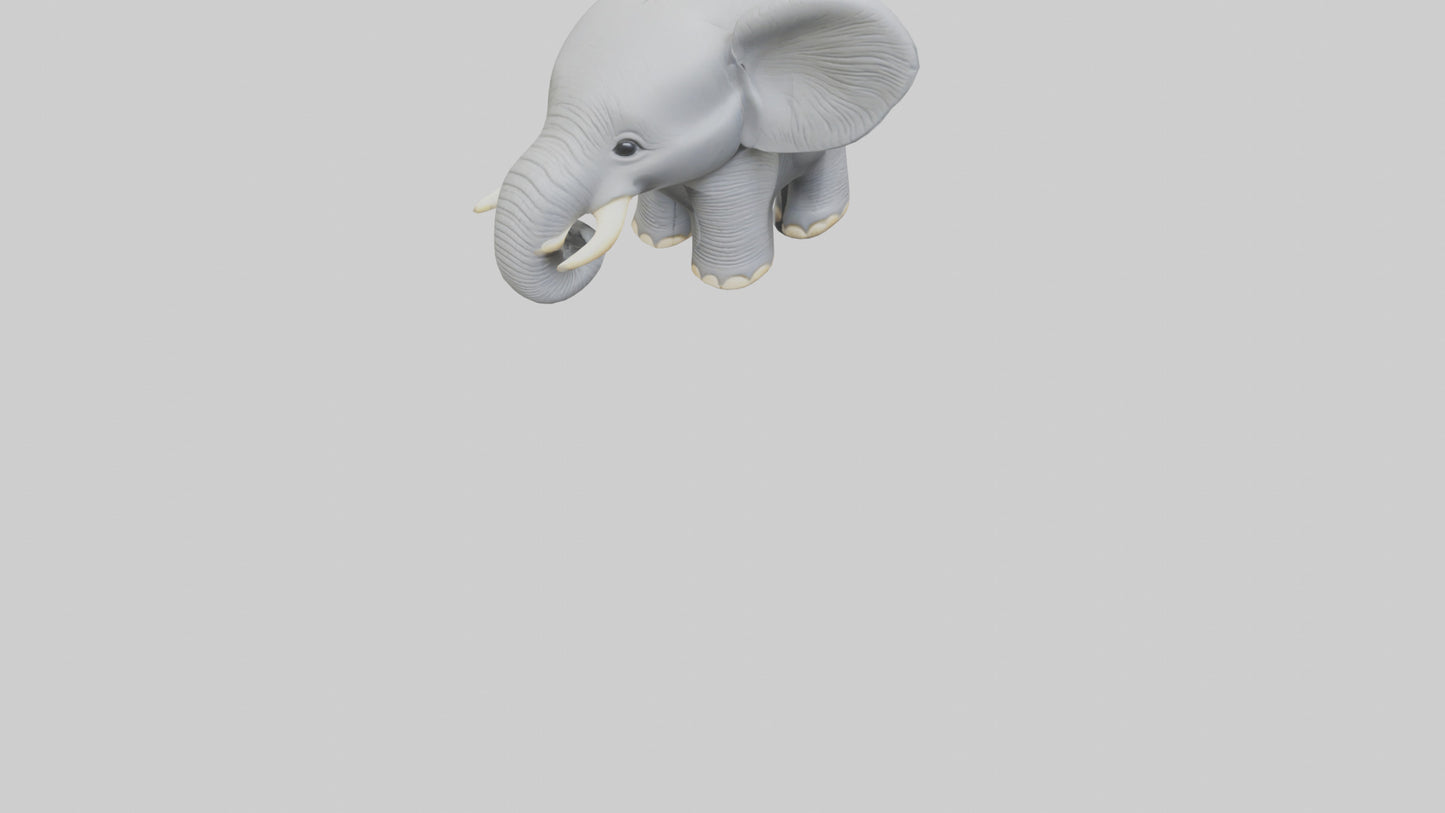 3D model Elephant keychain model VR / AR / low-poly