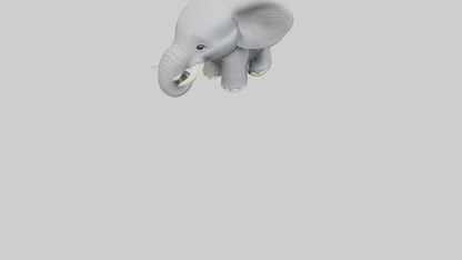 3D model Elephant keychain model VR / AR / low-poly