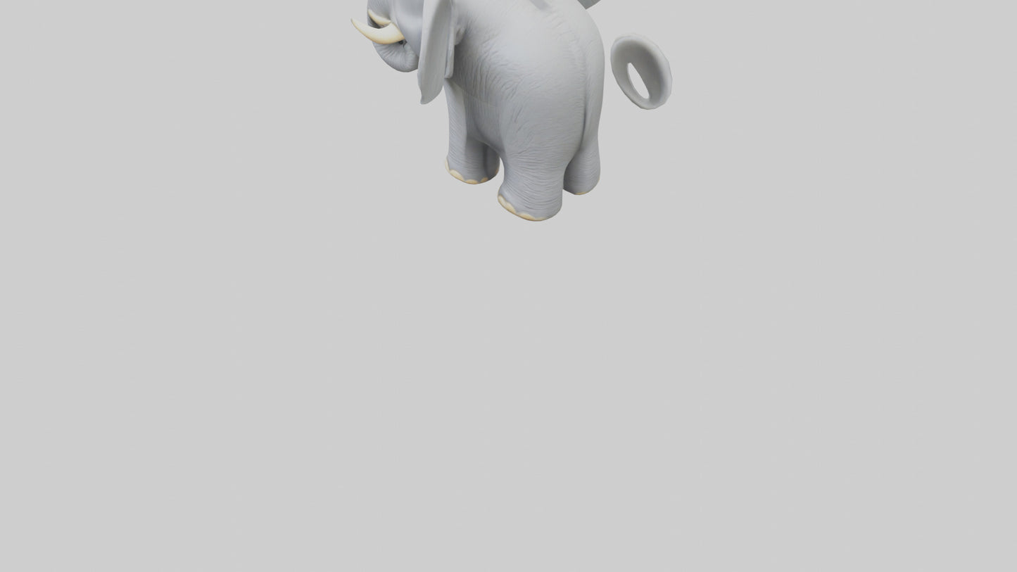 3D model Elephant keychain model VR / AR / low-poly