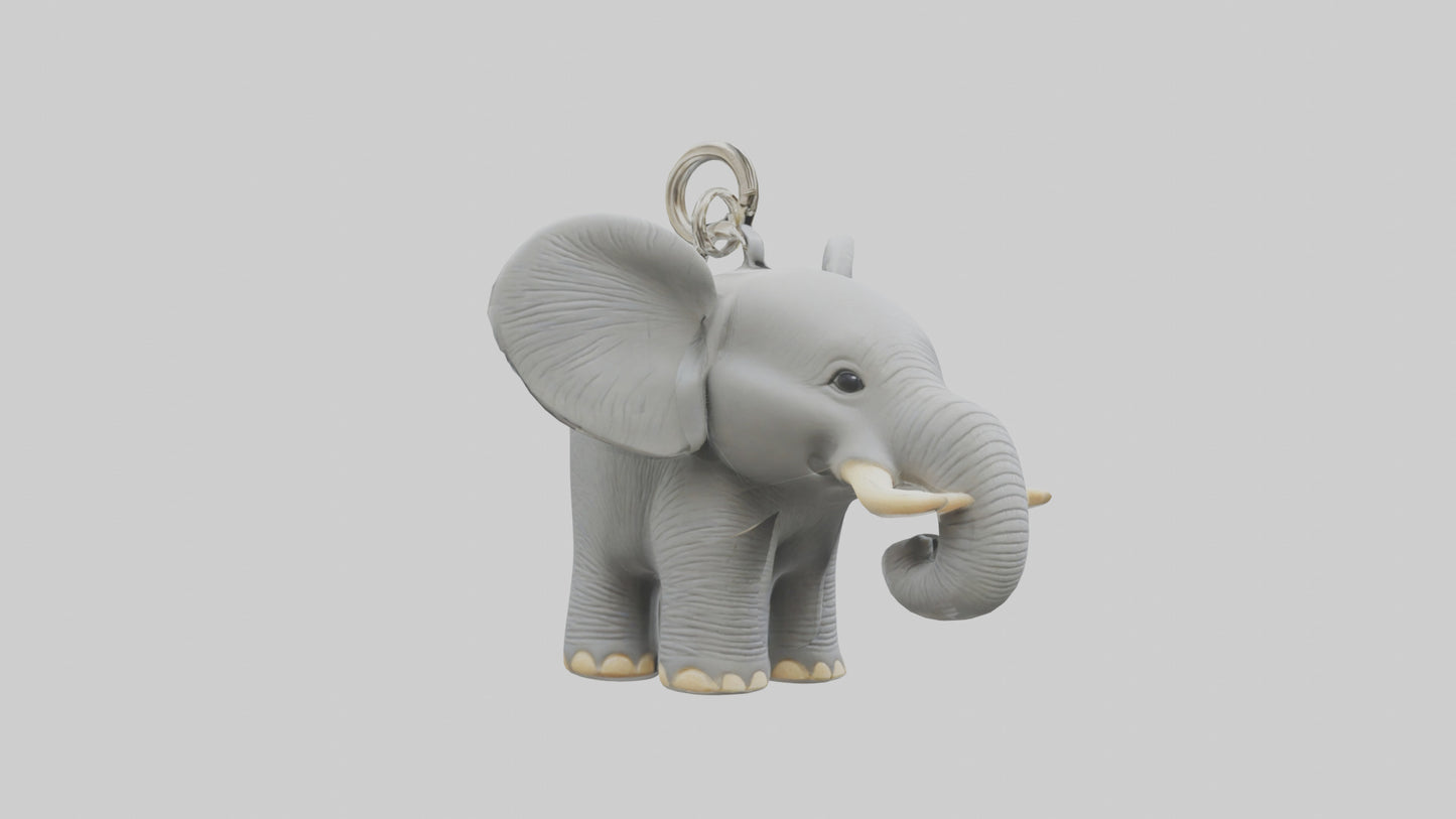 3D model Elephant keychain model VR / AR / low-poly