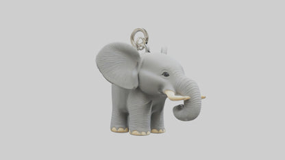 3D model Elephant keychain model VR / AR / low-poly