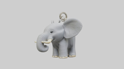 3D model Elephant keychain model VR / AR / low-poly