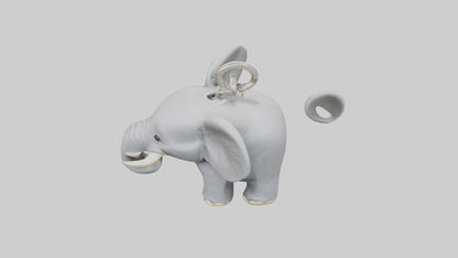 3D model Elephant keychain model VR / AR / low-poly
