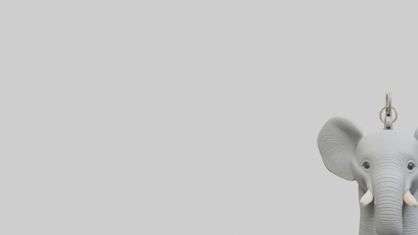 3D model Elephant keychain model VR / AR / low-poly