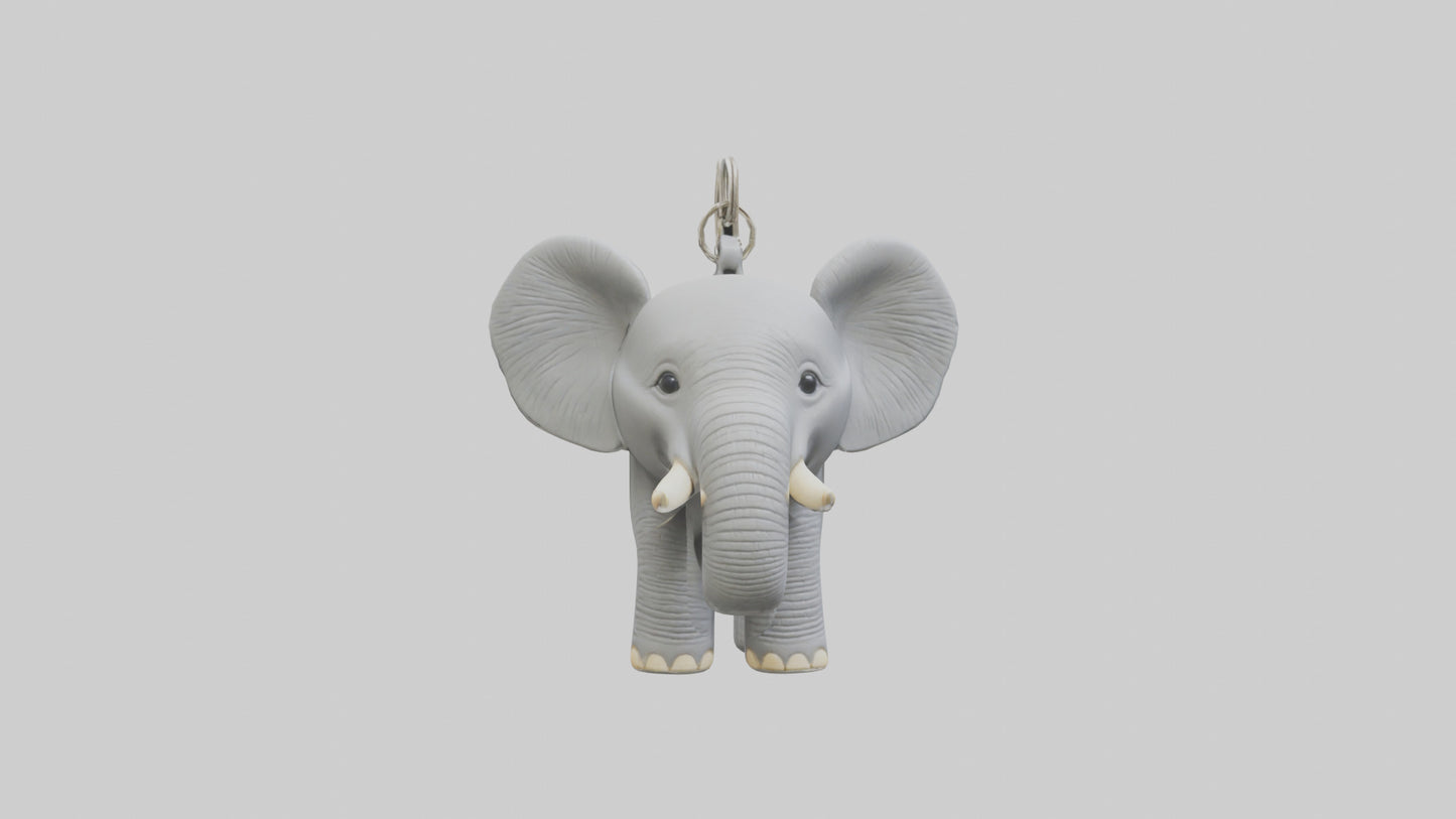 3D model Elephant keychain model VR / AR / low-poly