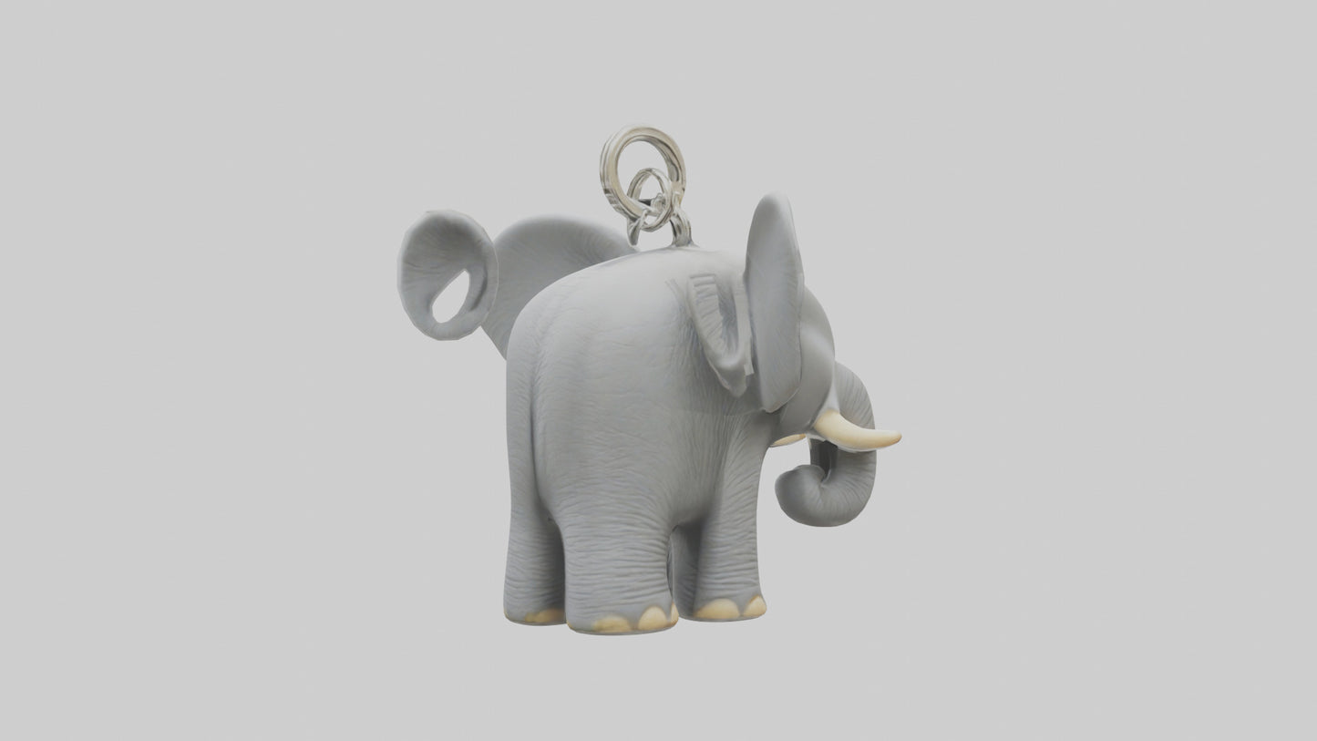 3D model Elephant keychain model VR / AR / low-poly