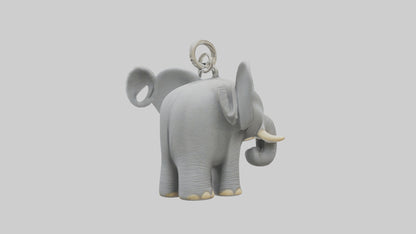 3D model Elephant keychain model VR / AR / low-poly