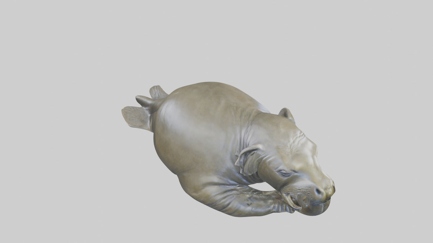 Elephant Seal statue model 3D model
