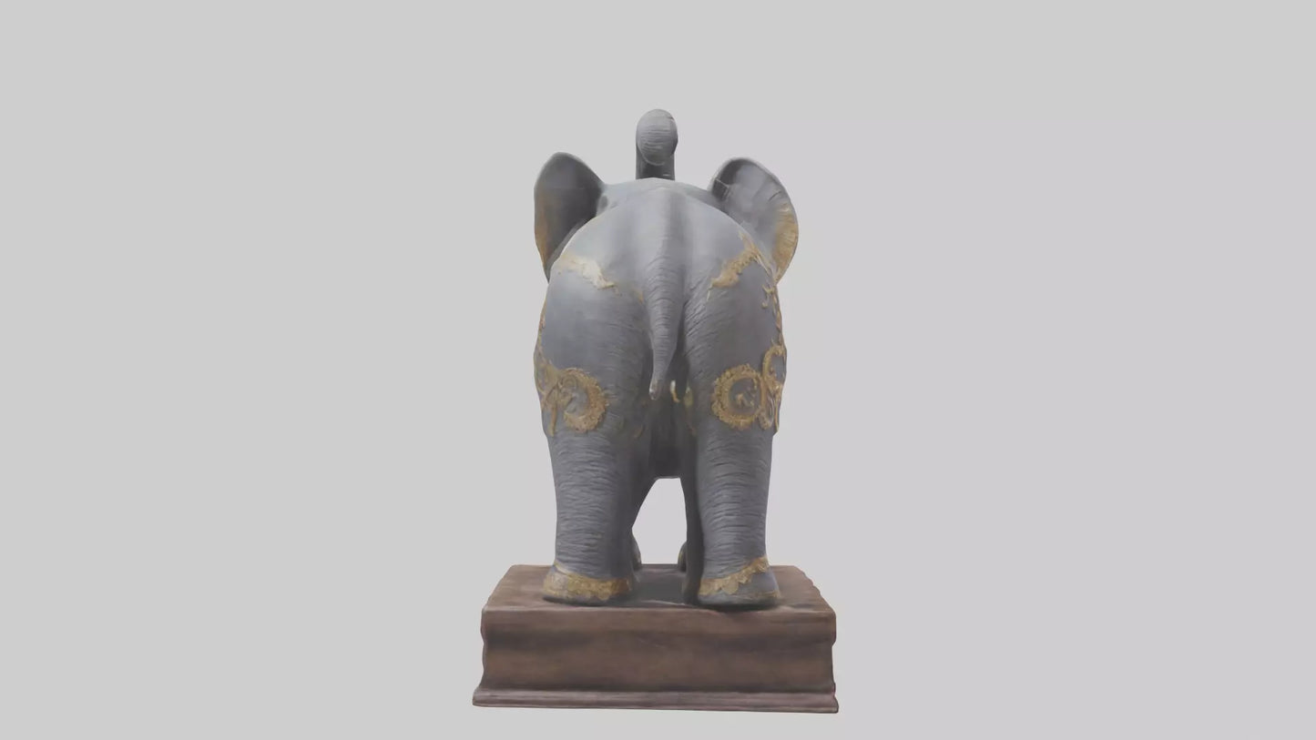 Elephant statue model 3D model