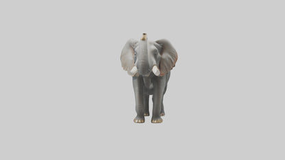Elephant trumpeting model VR / AR / low-poly