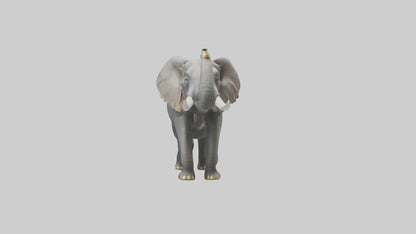 Elephant trumpeting model VR / AR / low-poly