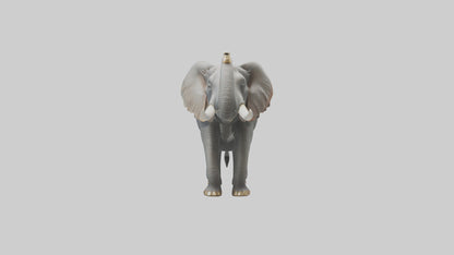 Elephant trumpeting model VR / AR / low-poly