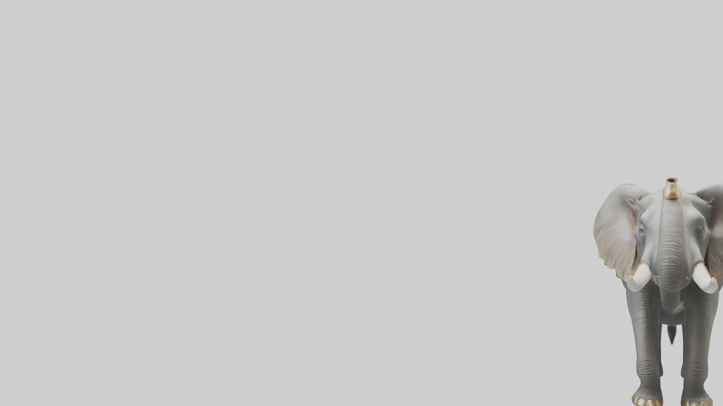 Elephant trumpeting model VR / AR / low-poly