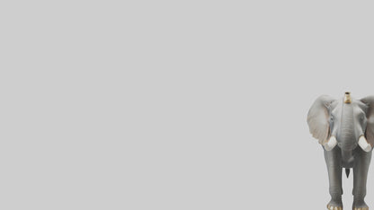 Elephant trumpeting model VR / AR / low-poly