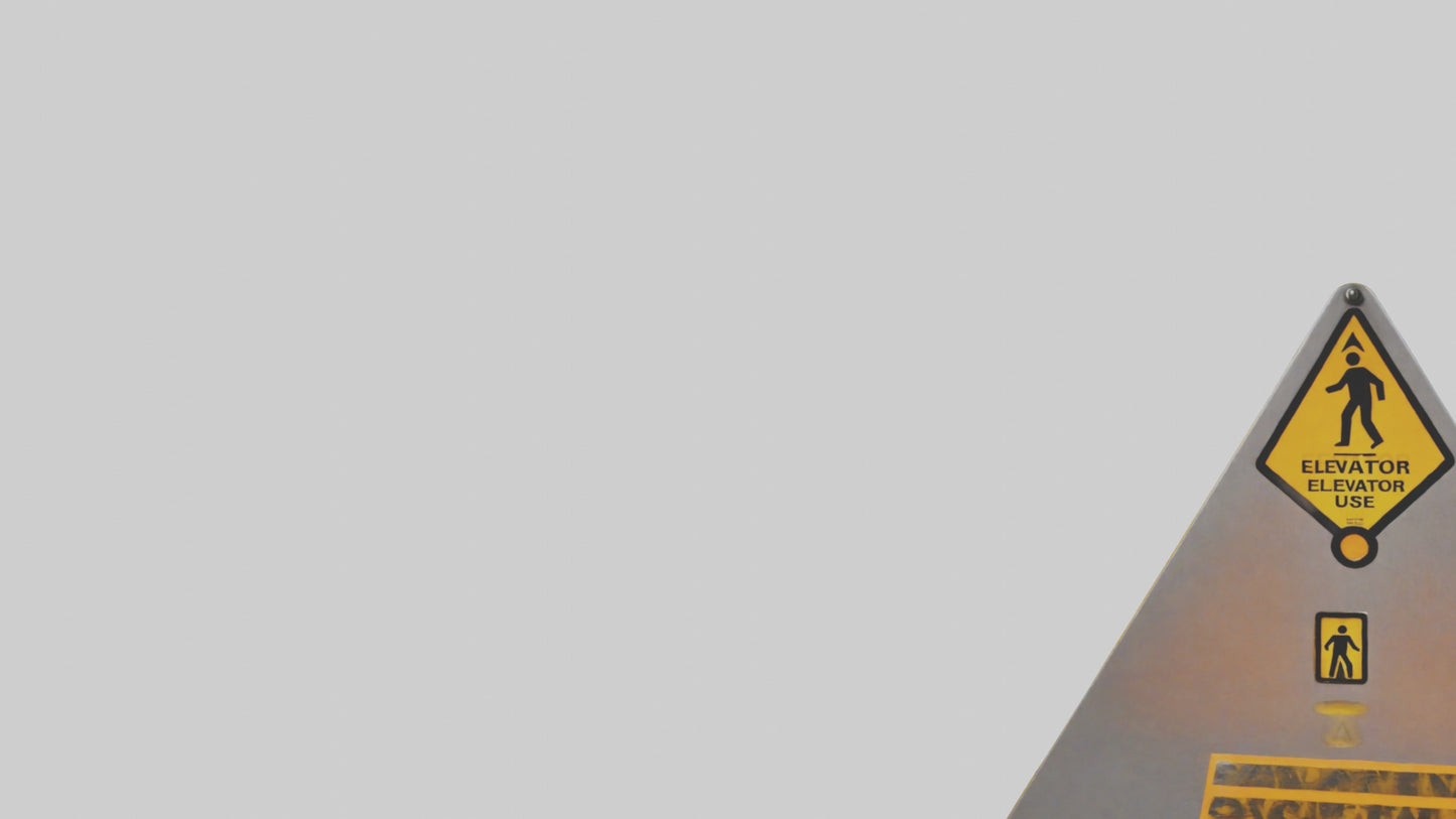 3D model Elevator In Use Caution Sign model VR / AR / low-poly