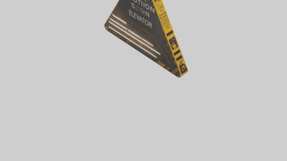3D model Elevator In Use Caution Sign model VR / AR / low-poly