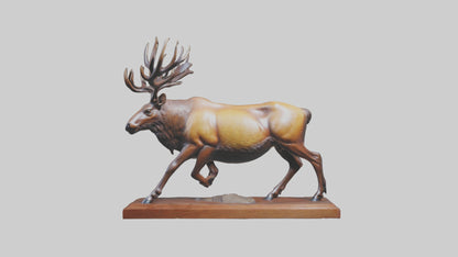 Elk sculpture model 3D model