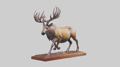 Elk sculpture model 3D model
