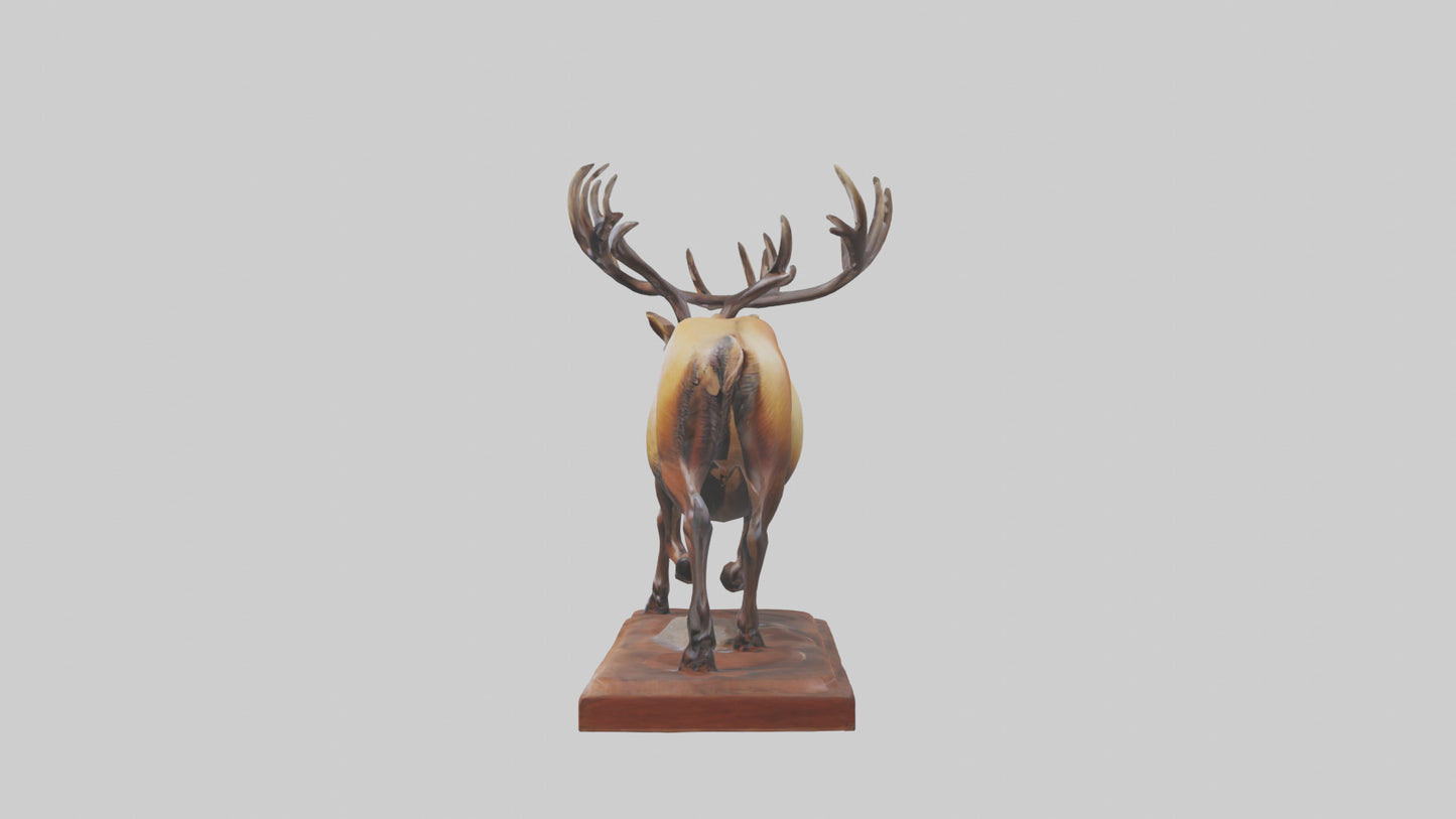 Elk sculpture model 3D model