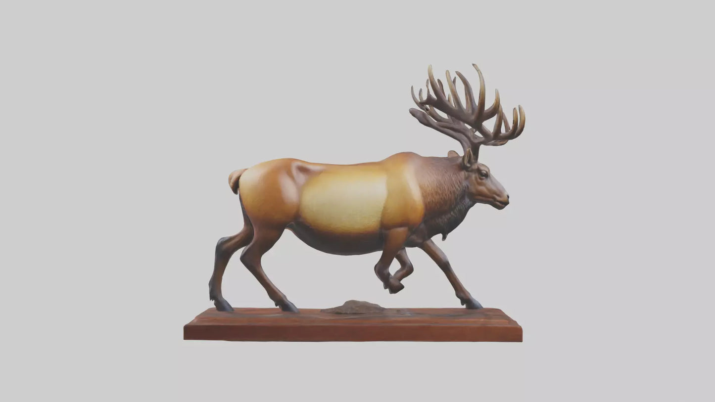Elk sculpture model 3D model
